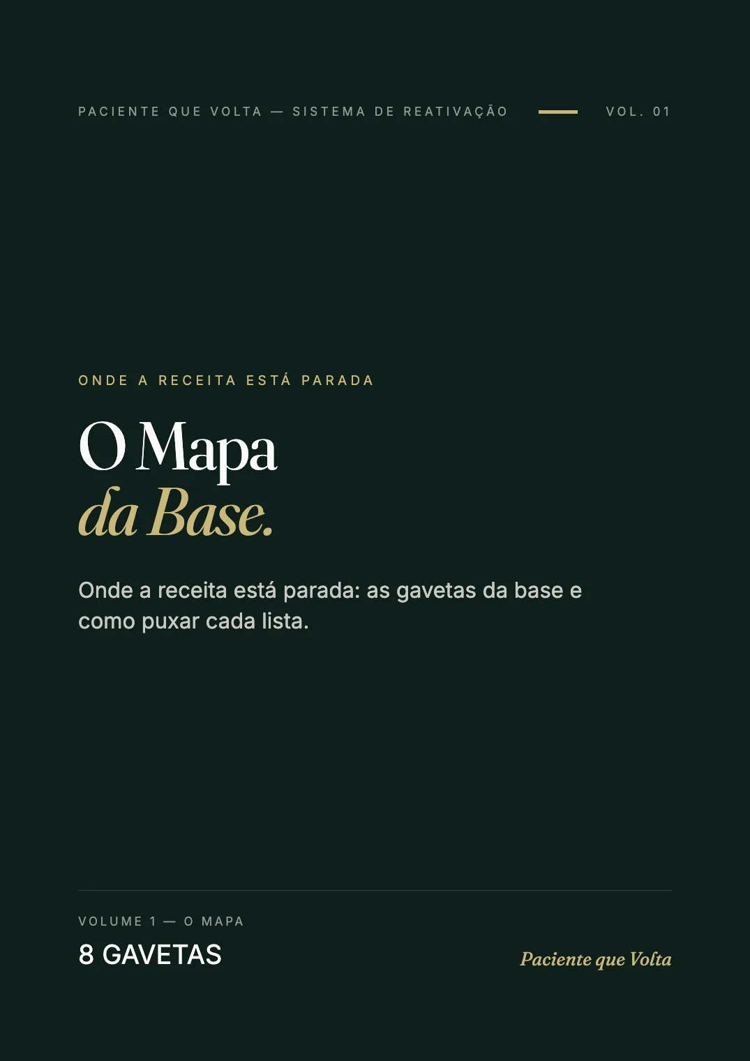 Volume 01 — O Mapa da Base